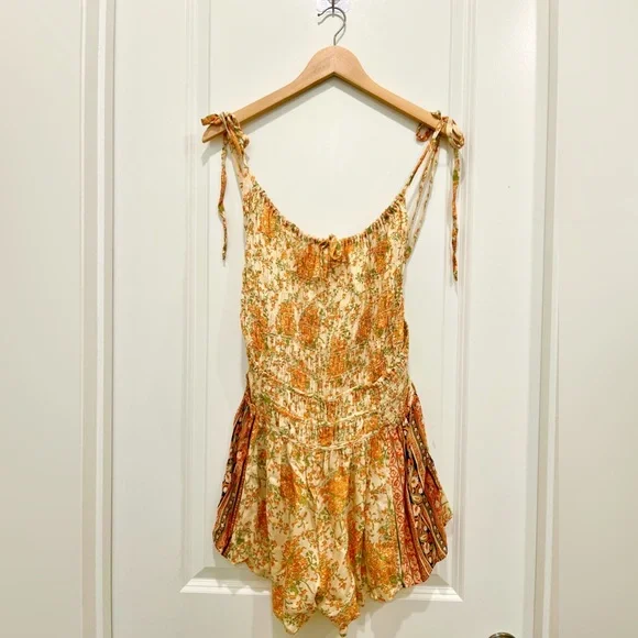 FREE PEOPLE Run Free Ruched Romper - Picture 2 of 9